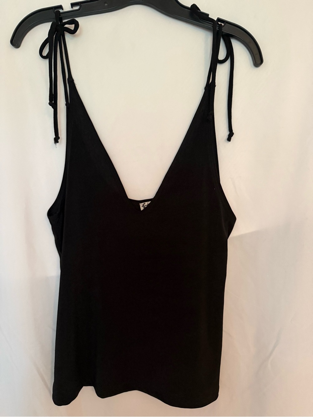 Free People Intimately Black V-Neck Women's Tank Top
